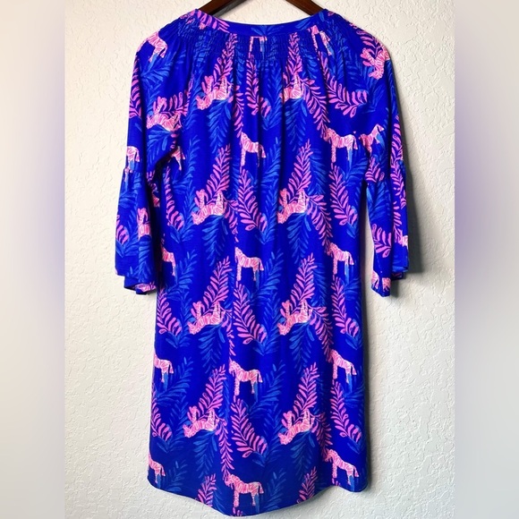 Lilly Pulitzer NWT Tiegen Purple and Pink Animal Print Dress Size XS - Picture 3 of 13